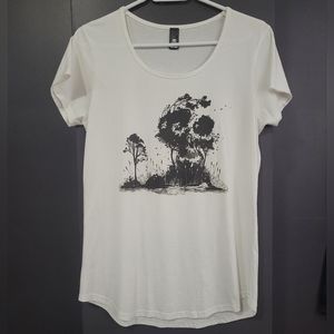 Cute Spooky Creatures Under Skull Trees T-shirt